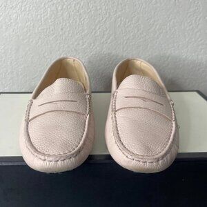Tod's Gommino Penny Loafer Driving Shoes Pink Leather Slip On Women's 37 EU/7 US
